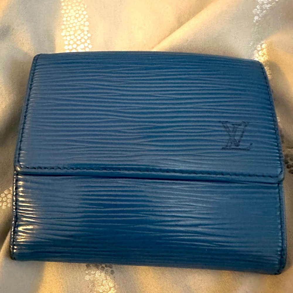 Authentic Blue LV Epi wallet
